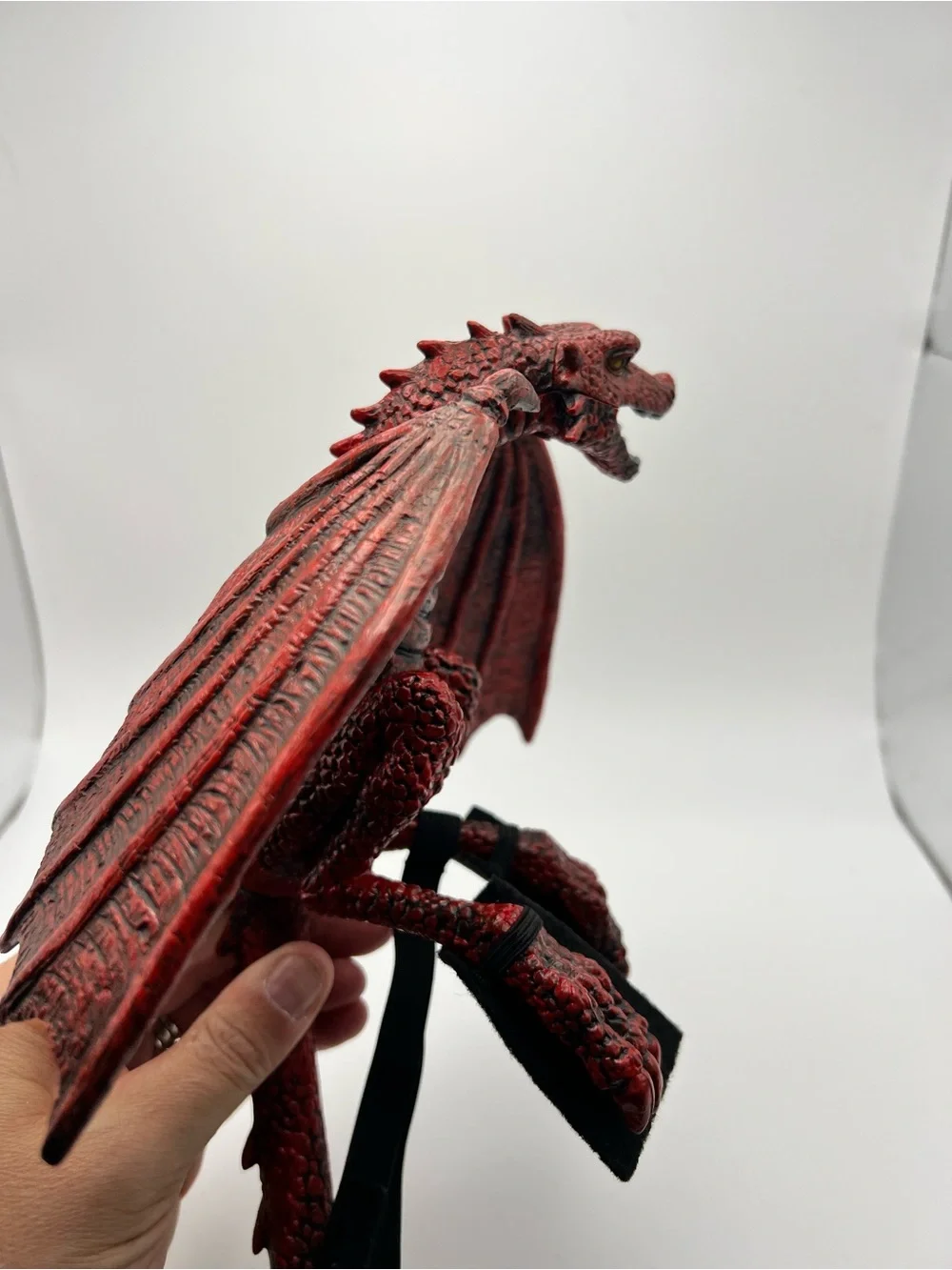 Halloween Costume Accessory Red Dragon with Body Strap to sit on Shoulder